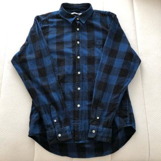 ブラウニー(BROWNY)のBROWNY STANDARD シャツ Ｌサイズ 青/黒チェックカラー(シャツ)