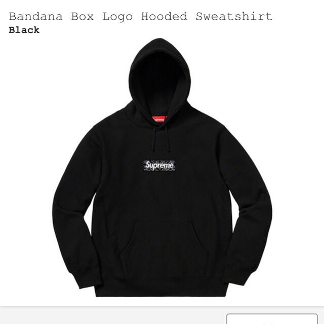保証書付】 Supreme - Sweatshirt Hooded Logo Box 新品未使用Bandana