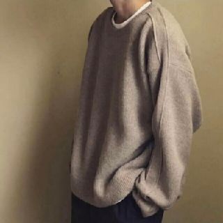 コモリ(COMOLI)の7G ALPACA WOOL DOUBLE SLEEVES RIB KNIT(ニット/セーター)