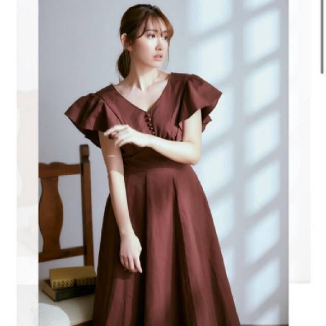 *美品* Her lip to Deep V Back Long Dress