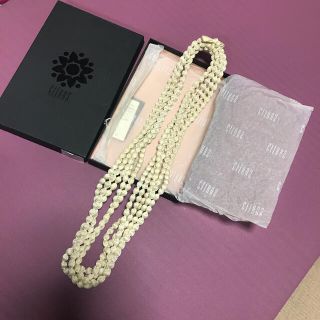 アダムエロぺ(Adam et Rope')の＊シトラス＊シルクネックレス＊エクリュ＊ロングネックレス＊(ネックレス)