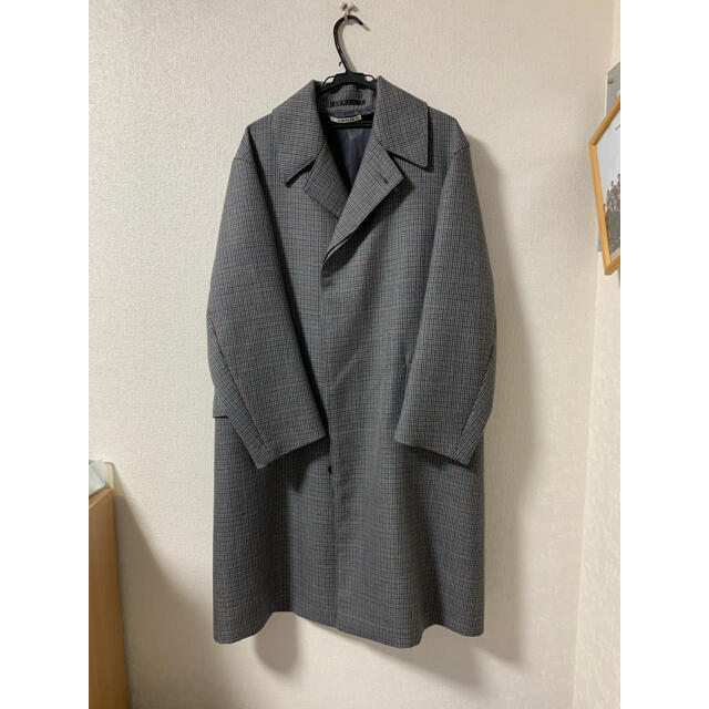 COMOLI(コモリ)のオーラリー  DOUBLE FACE CHECK LONG COAT 18aw メンズのジャケット/アウター(ステンカラーコート)の商品写真