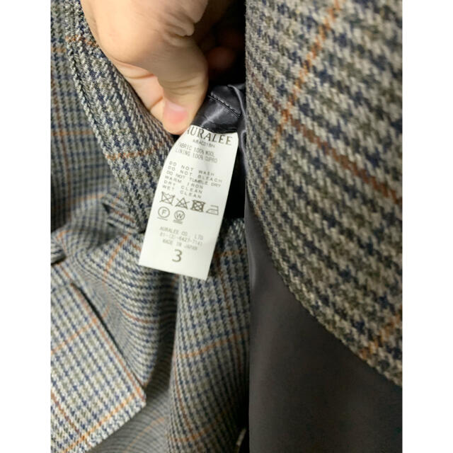 COMOLI(コモリ)のオーラリー  DOUBLE FACE CHECK LONG COAT 18aw メンズのジャケット/アウター(ステンカラーコート)の商品写真