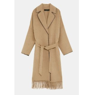 ザラ(ZARA)のZARA　完売品　レア　コート　お洒落　ベージュ　キャメル　アウター(ロングコート)