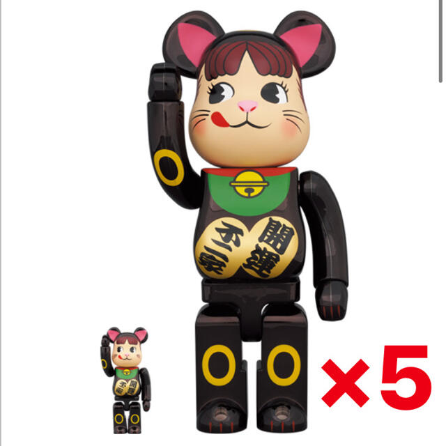 不二家 BE@RBRICK ペコちゃんベアブリック 招き猫 100% 400%