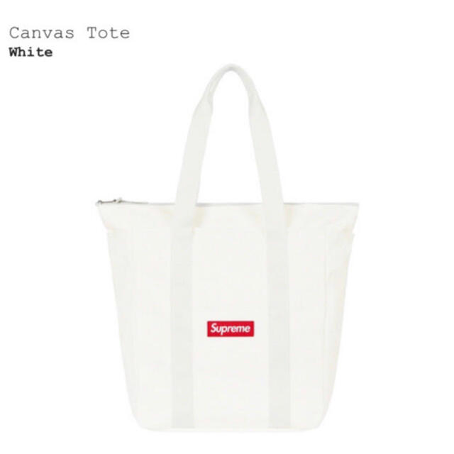 Supreme Canvas Tote WHITE トートバッグ