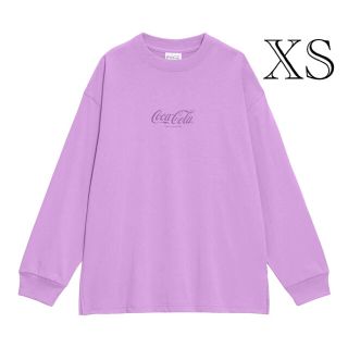 ジーユー(GU)のGU/ジーユー 超大型店限定 ロングスリーブT コカ・コーラ パープル 紫 XS(Tシャツ/カットソー(七分/長袖))