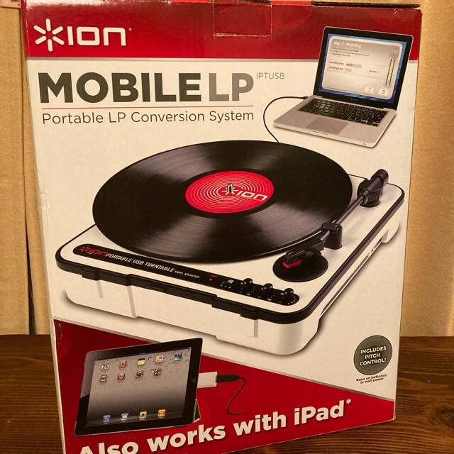 ION AUDIO Mobile LP ポータブルレコードプレーヤー USB接続