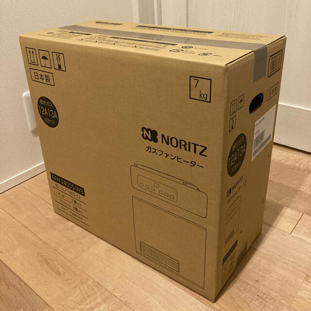 NORITZ(ノーリツ)の新品 ノーリツ ガスファンヒーター GFH-2405S-W5 都市ガス 木造7畳 スマホ/家電/カメラの冷暖房/空調(ファンヒーター)の商品写真