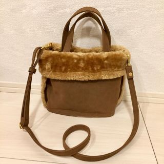 ルートート(ROOTOTE)のルートート  ☆  ムートンバッグ  ブラウン(ショルダーバッグ)