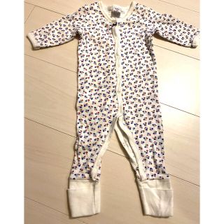 プチバトー(PETIT BATEAU)のプチバトー♡3m 60cm 美品　花柄　ロンパース(ロンパース)