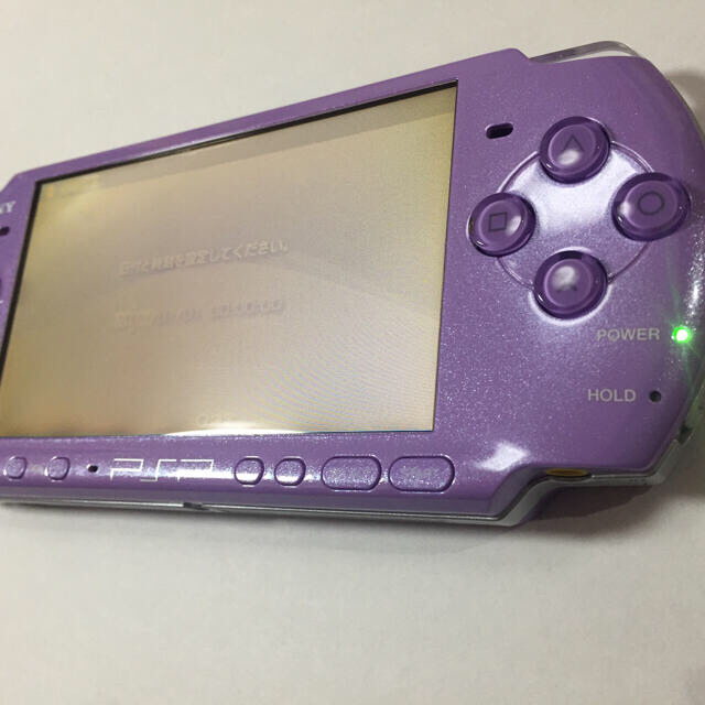 PlayStation Portable(プレイステーションポータブル)の【極美品】PSP 3000 本体 限定色パープル エンタメ/ホビーのゲームソフト/ゲーム機本体(携帯用ゲーム機本体)の商品写真