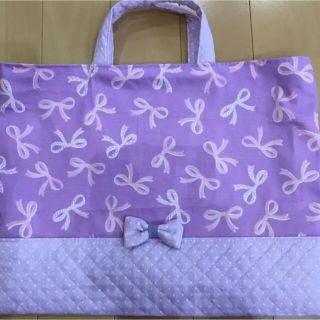 大きめレッスンバッグ　ハンドメイド (外出用品)