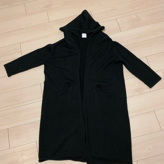 Ameri VINTAGE(アメリヴィンテージ)の【あんぱん様専用】FOOD KNIT COAT black レディースのジャケット/アウター(ニットコート)の商品写真