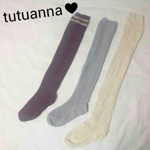 tutuanna(チュチュアンナ)の♥チュチュアンナ♥ニーソ3足set♥ レディースのレッグウェア(ソックス)の商品写真