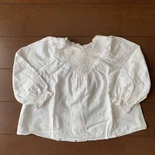 ザラキッズ(ZARA KIDS)のZARA白ブラウスサイズ80〜90(シャツ/カットソー)