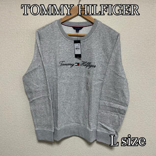 トミーヒルフィガー(TOMMY HILFIGER)の【新品・L】TOMMY HILFIGER トレーナー グレー(トレーナー/スウェット)