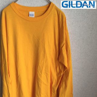 ギルタン(GILDAN)のGILDAN 長袖　無地　Tシャツ　ギルダル　ロンT 黄色　イエロー　Mサイズ(Tシャツ/カットソー(七分/長袖))