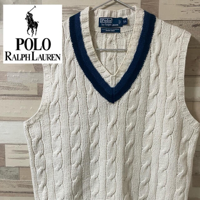 POLO RALPH LAUREN(ポロラルフローレン)の【ポロラルフローレン】カシミヤ×コットン　ニットベスト メンズのトップス(ニット/セーター)の商品写真