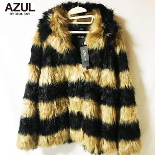 アズールバイマウジー(AZUL by moussy)の【MOUSSY】マウジー アニマル ファーコート タグ付未使用(毛皮/ファーコート)