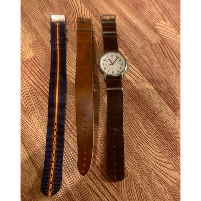 TIMEX(タイメックス)のTIMEX タイメックス　腕時計　替ベルト2本付　中古美品　値下げ メンズの時計(腕時計(アナログ))の商品写真