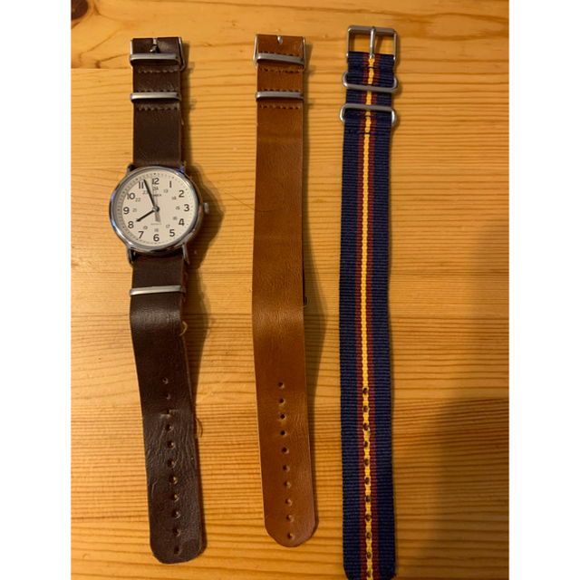 TIMEX(タイメックス)のTIMEX タイメックス　腕時計　替ベルト2本付　中古美品　値下げ メンズの時計(腕時計(アナログ))の商品写真