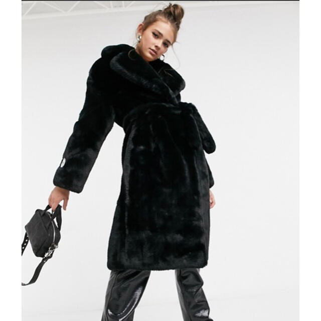 Ron Herman(ロンハーマン)のJakke longline faux fur coat  with belt レディースのジャケット/アウター(毛皮/ファーコート)の商品写真