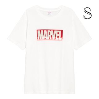 マーベル(MARVEL)のGU/ジーユー メンズ グラフィックT 半袖 MARVEL オフホワイト 白 S(Tシャツ/カットソー(半袖/袖なし))