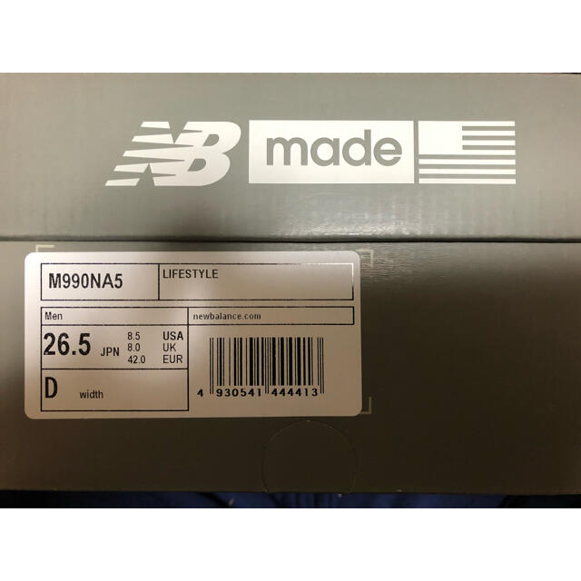 26.5cm NEW BALANCE M990NA5  Made in USA