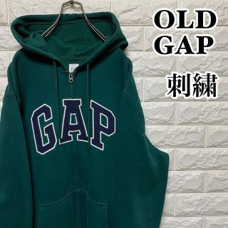 ギャップ(GAP)の【GAP】美品 刺繍 ビッグロゴ スウェットパーカー　ギャップ(パーカー)