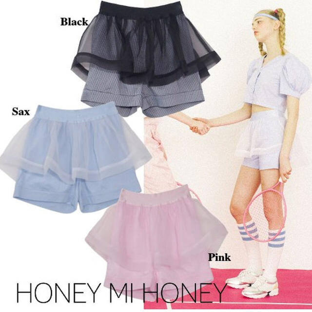 Honey mi Honey - ギンガムオーガンジーショートパンツ♡の通販 by