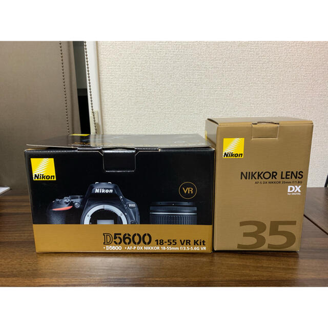 値下げ]Nikon D5600 VRレンズキット + 35mm単焦点レンズ