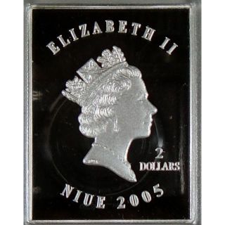 2005年 世界の名画コインコレクション 2ドル銀貨 ニウエ プルーフの ...