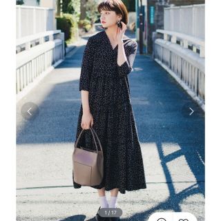 ハコ(haco!)の新品　haco! 大人のための頑張りすぎない柄ワンピース(ロングワンピース/マキシワンピース)