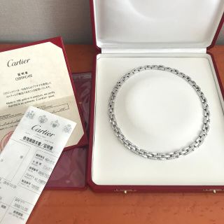 カルティエ(Cartier)のCartier   カルティエ　マイヨンパンテール　ハーフダイヤネックレス　WG(ネックレス)