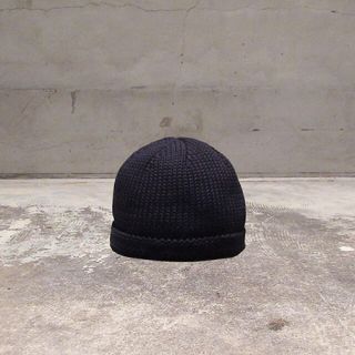 サンシー(SUNSEA)のSasquatchfabrix. MAREBITO KNIT CAP/BLACK(ニット帽/ビーニー)