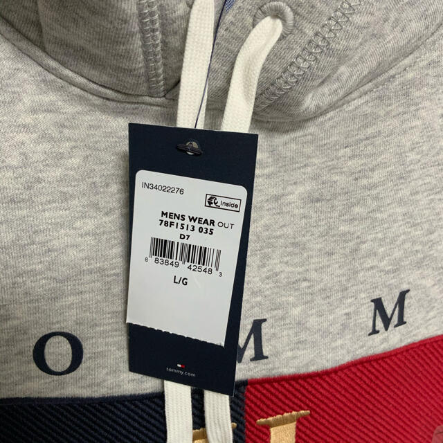 公式激安通販にて購入 【新品・L】TOMMY HILFIGER パーカー グレー メンズ