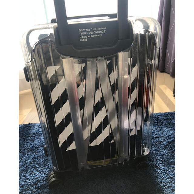 OFF-WHITE(オフホワイト)の【国内正規品/美品】リモワ✖️オフホワイト　コラボキャリーケース　ブラック メンズのバッグ(トラベルバッグ/スーツケース)の商品写真