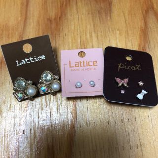 新品未使用！ピアス3点セット(ピアス)