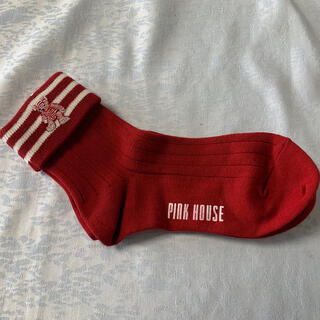 ピンクハウス(PINK HOUSE)の新品未使用　PINK HOUSE 赤　靴下　ピンクハウス(ソックス)