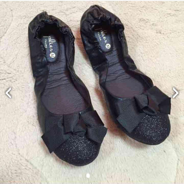 未使用♡折りたたみ リボンパンプス レディースの靴/シューズ(ハイヒール/パンプス)の商品写真