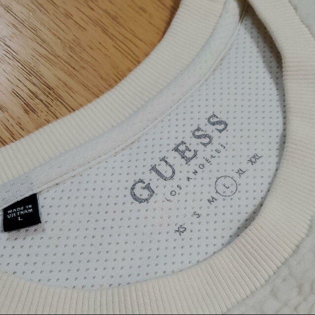 GUESS(ゲス)の【完売モデル！】GUESS ボアスウェット アイボリー L メンズのトップス(スウェット)の商品写真