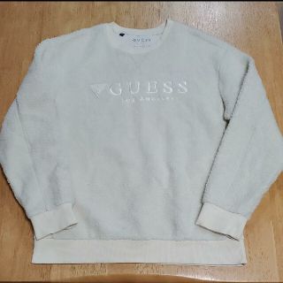 ゲス(GUESS)の【完売モデル！】GUESS ボアスウェット アイボリー L(スウェット)