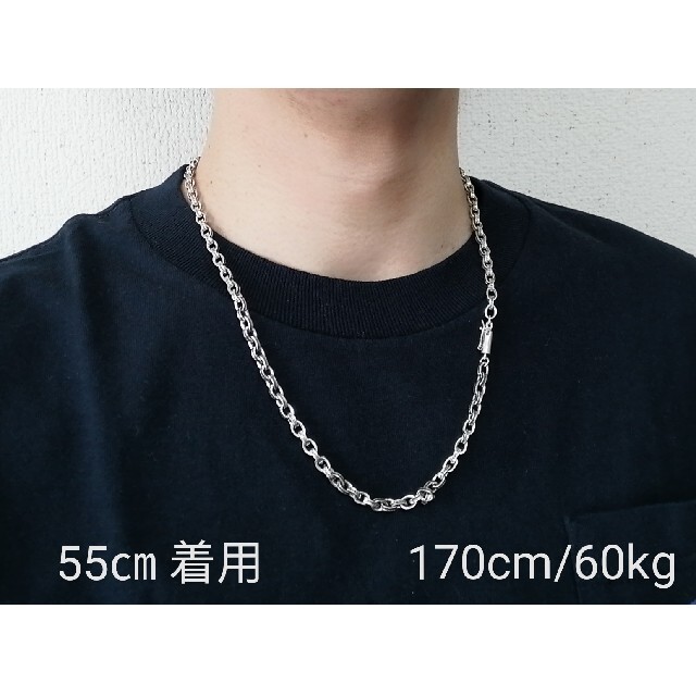 【新品】 ペーパーチェーン ネックレス 55cm シルバー925