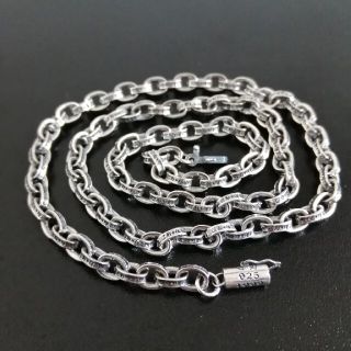 55cm シルバー925 ペーパーチェーンネックレス シルバーアクセサリー