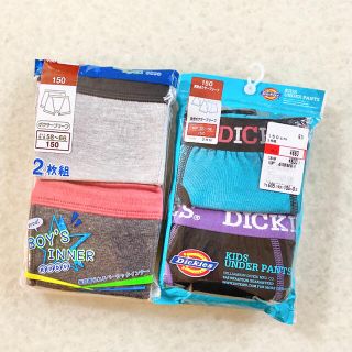 ディッキーズ(Dickies)の【新品】150 男児 男の子 ボクサーブリーフ　　　ボクサーパンツ下着4枚セット(下着)