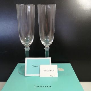 R79 TIFFANY ティファニー シャンパングラス ２客セット 未使用(グラス/カップ)