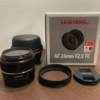 ソニー(SONY)の【匿名配送】SAMYANG AF 24mm F2.8 FE フィルター付き(レンズ(単焦点))