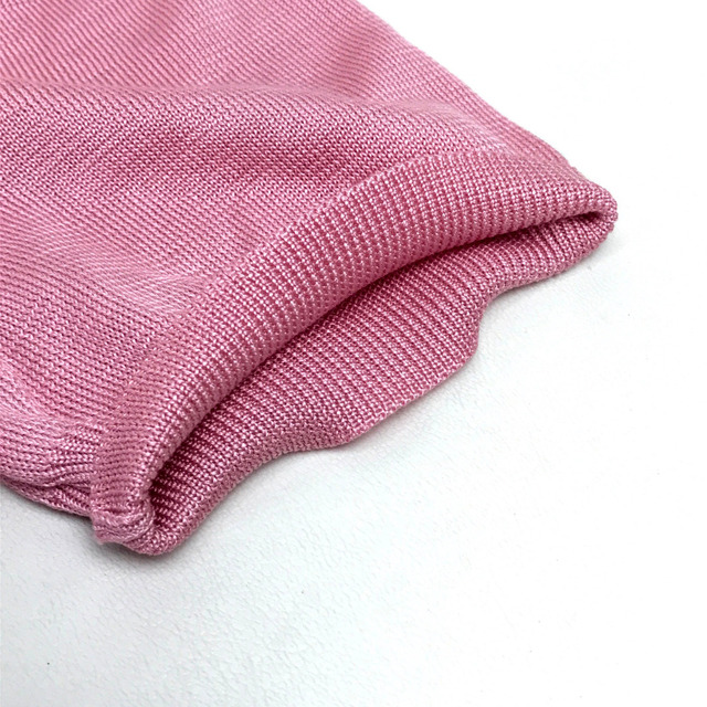 CHANEL(シャネル)のシャネル CHANEL 襟付き 17Ｃ カットソー 半袖Ｔシャツ シルク ピンク 新品同様 レディースのトップス(Tシャツ(半袖/袖なし))の商品写真