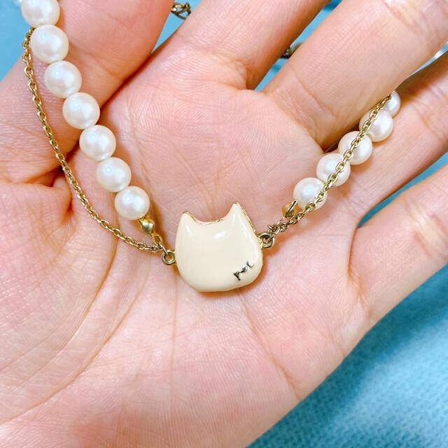 franche lippee(フランシュリッペ)のフランシュリッペ＊ねこマカロンブレスレット＆ネックレス レディースのアクセサリー(ネックレス)の商品写真